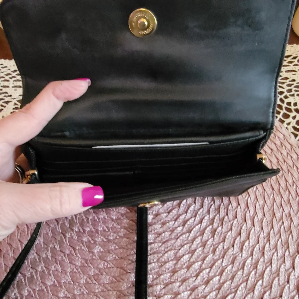 All Leather Black Crossbody Bag